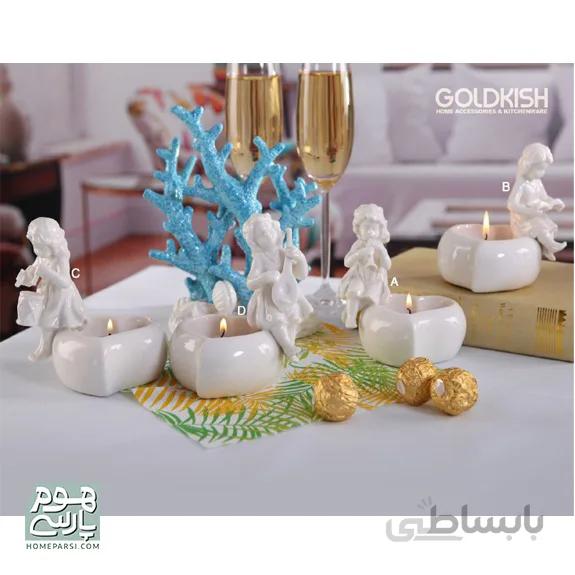 جا شمعی گلدکیش طرح آنجلعکس کد Cبرند گلدکیش