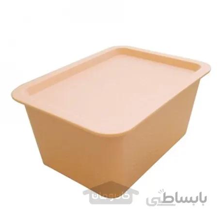جعبه درب دار مستطیلی رنگ کرم