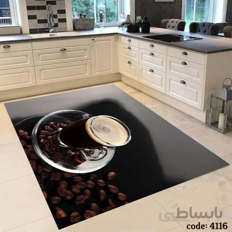 فرشینه اشپزخانه طرح قهوه اسپرسو 4116
