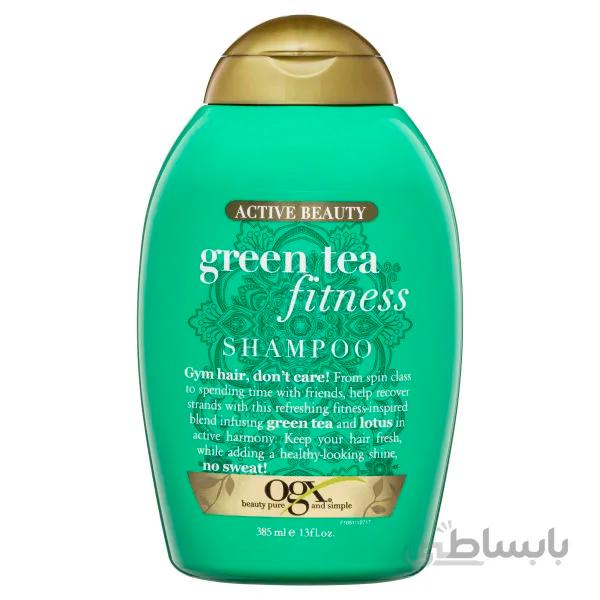 شامپو مو او جی ایکس مدل Green Tea Fitness حجم 400 میلی لیتر
