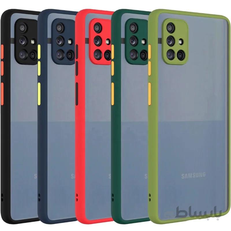 قاب پشت مات دور رنگی محافظ لنزدار برای مدل سامسونگ Samsung A71