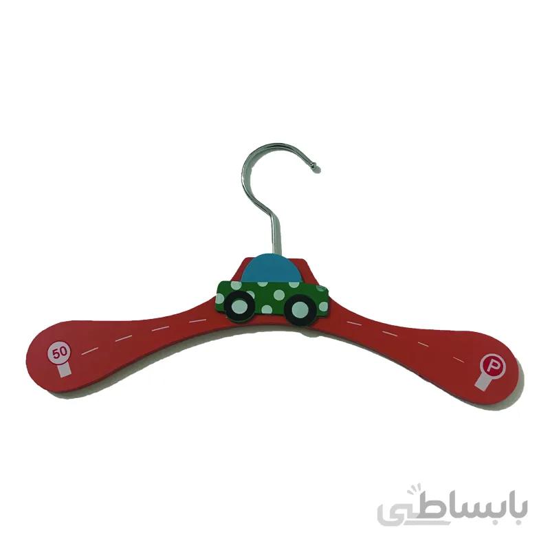 چوب لباسی چوبی طرح ماشین خال خالی