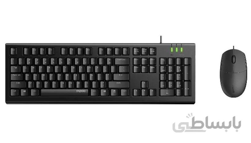 صفحه کلید و ماوس باسیم رپو مدل X125S با حروف فارسی ا Rapoo X125S Wired Optical Mouse & Keyboard Combo