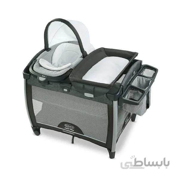 تخت و پارک گراکو مدل Rock N Grow – Orson ا Graco Rock N Grow Playard - Orson