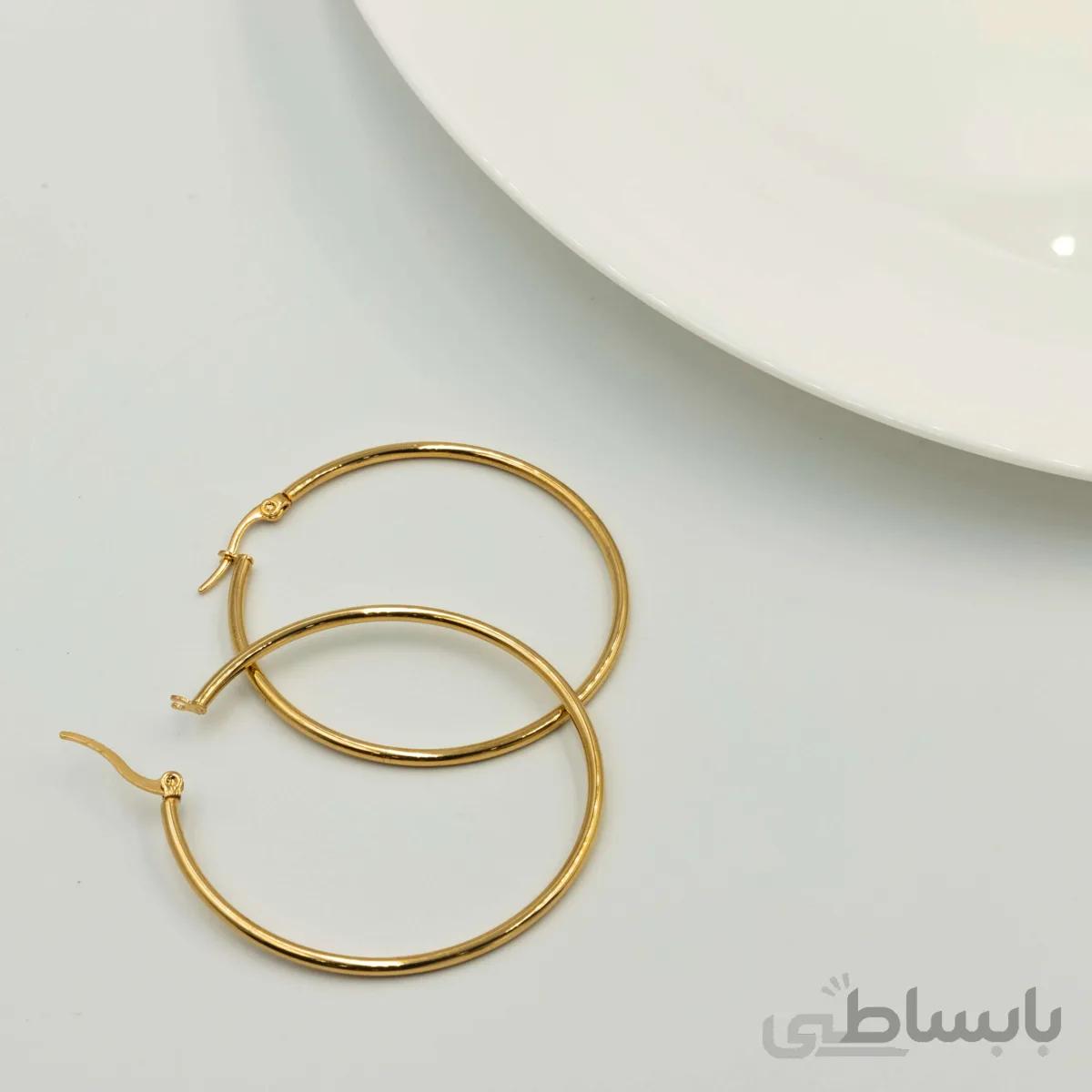 گوشواره استیل دایره E12