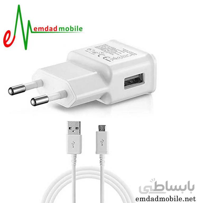 شارژر اصلى سامسونگ با كابل ١ مترى گوشى Samsung Galaxy A10 ا 2A Samsung Galaxy A10 travel charger adapter with 1m cable
