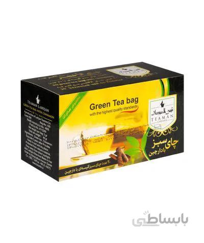 چای سبز کیسه ای طعم دار تیمن لاهیجان-کارتن 48 تایی