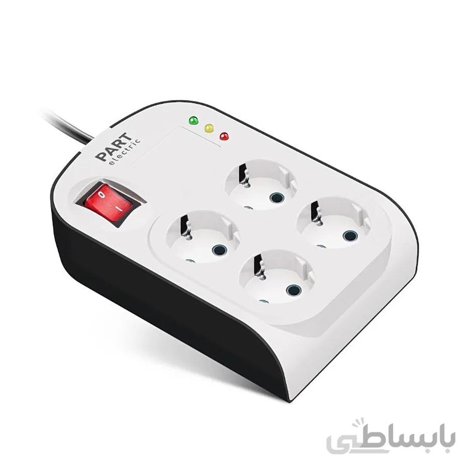 محافظ چهارخانه ارتدار با کلید و کابل 3 متری آنالوگ کامپیوتر پارت الکتریک مدل پارت