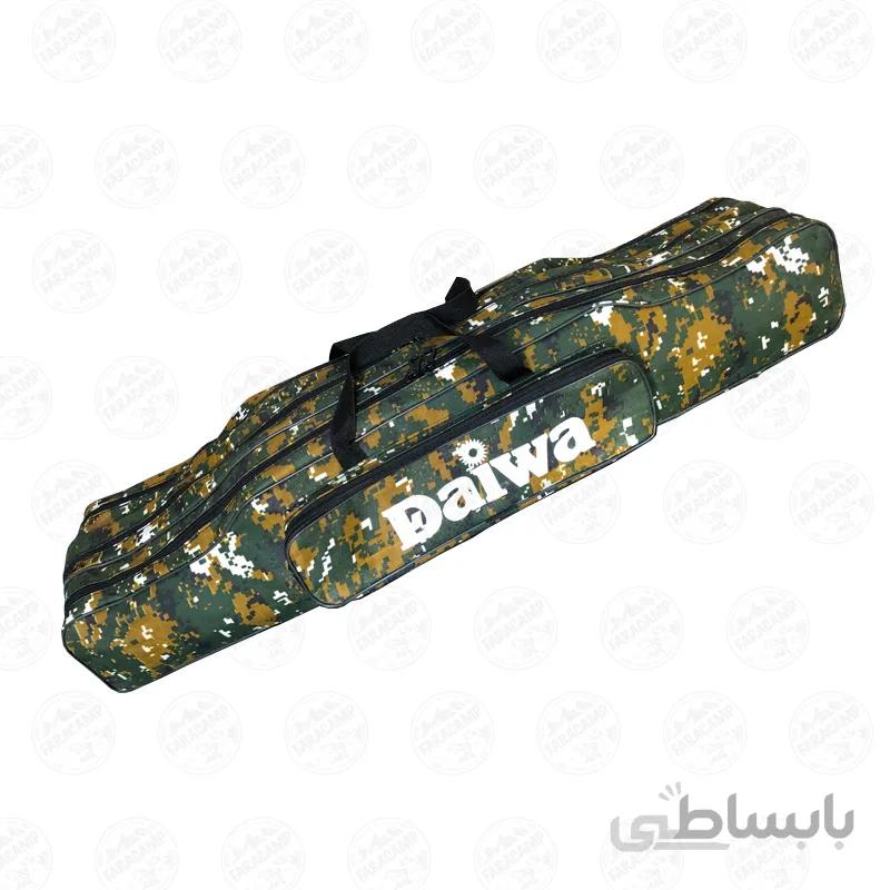 کیف لنسر ماهیگیری سه زیپ دایوا طرح استتار سبز جنگلی