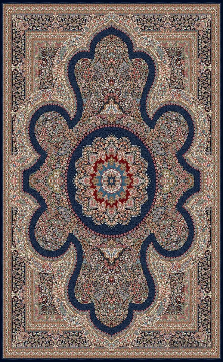 فرش ماشینی کرمان کد ۶۰۴۷ سرمه ای