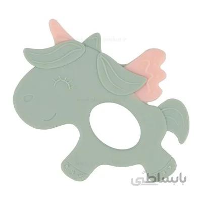دندانگیر سیلیکونی طرح اسب تک شاخ رنگ سبز کد 318656 برند Kikkaboo