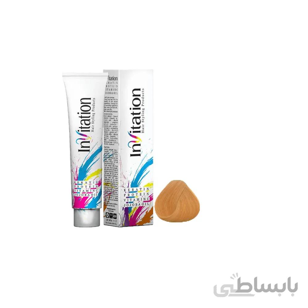 رنگ مو اینویتیشن شماره 7.54 حجم 120 میلی لیتر عسلی متوسط