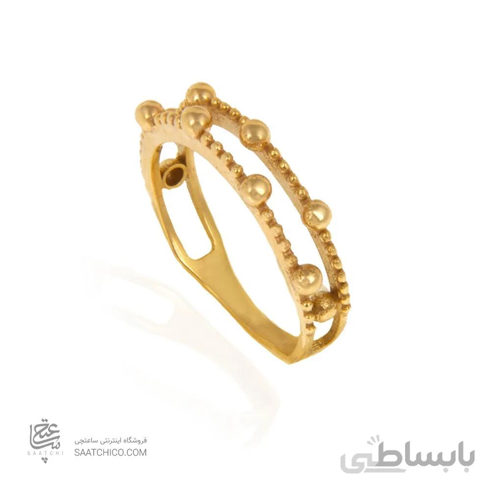 انگشتر طلا زنانه دو لایه کد CR403