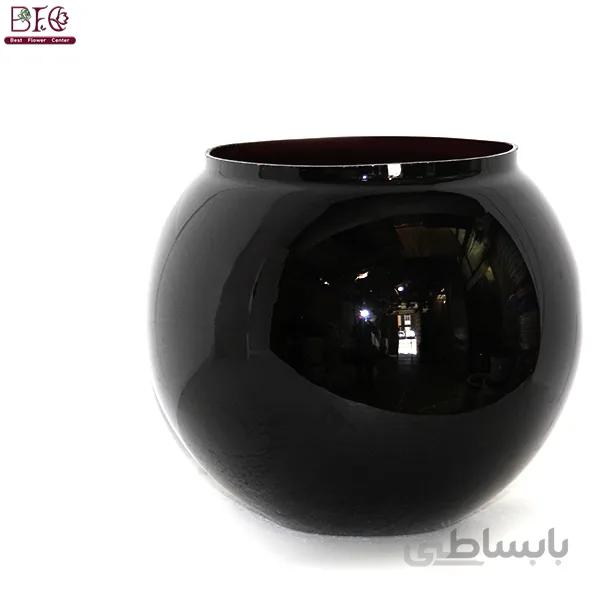 گلدان شیشه ای گرد