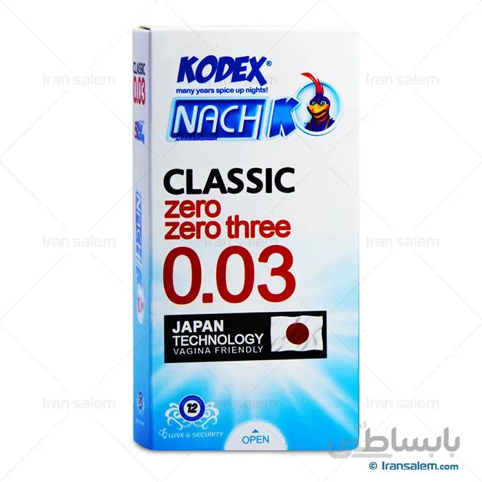 کاندوم ساده و نازک کدکس مدل ۰.۰۳ بسته ۱۲ عددی ا Kodex 0.03 Candom
