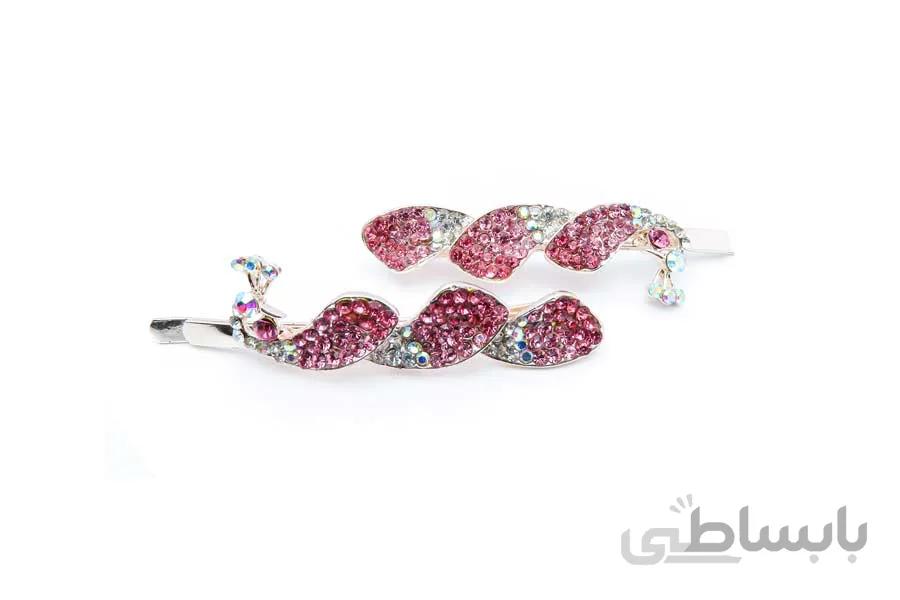 سنجاق سر طرح طاووس سه پر