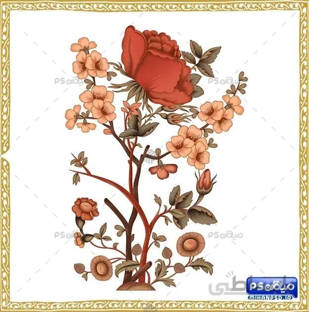 وکتور گل بوته اسلیمی