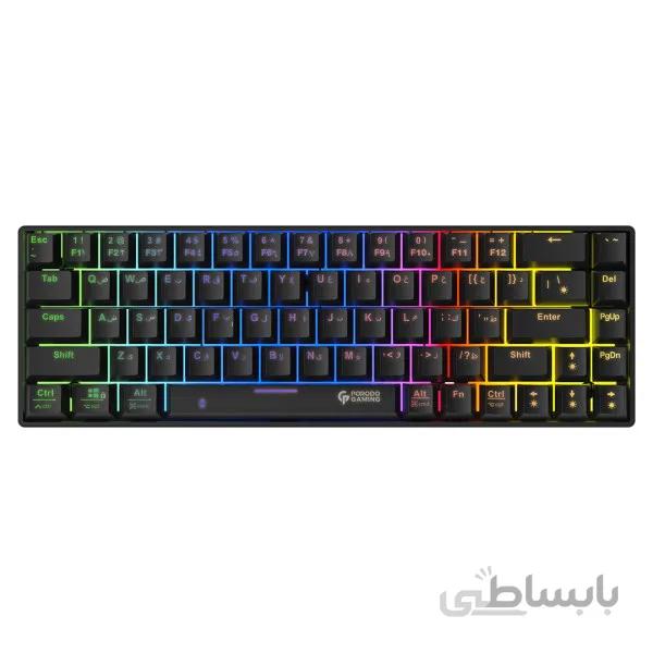 کیبورد گیمینگ پرودو مدل PDX214-BK ا Porodo Gaming 68 Keys Mechanical Keyboard