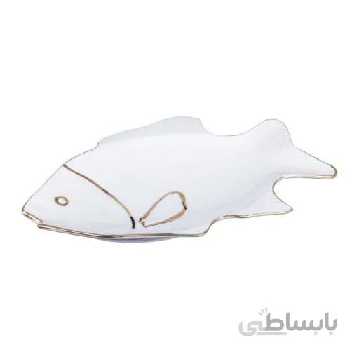 دیس لیمون طرح ماهی دو خط طلا