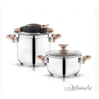 زودپز دو قلوی شفر مدل Galaxis گنجایش 4 و 6.5 لیتر رزگلد