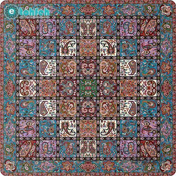 رومیزی مربع ترمه طرح امپراطور کد ۱۰۰۸