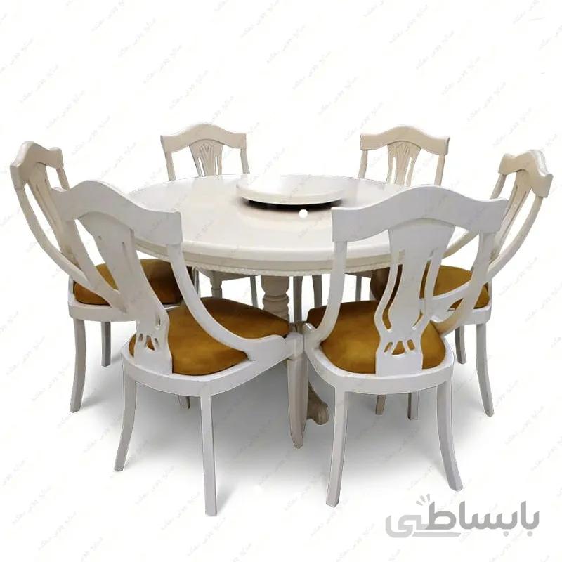 میز ناهار خوری گرد مدل عصایی