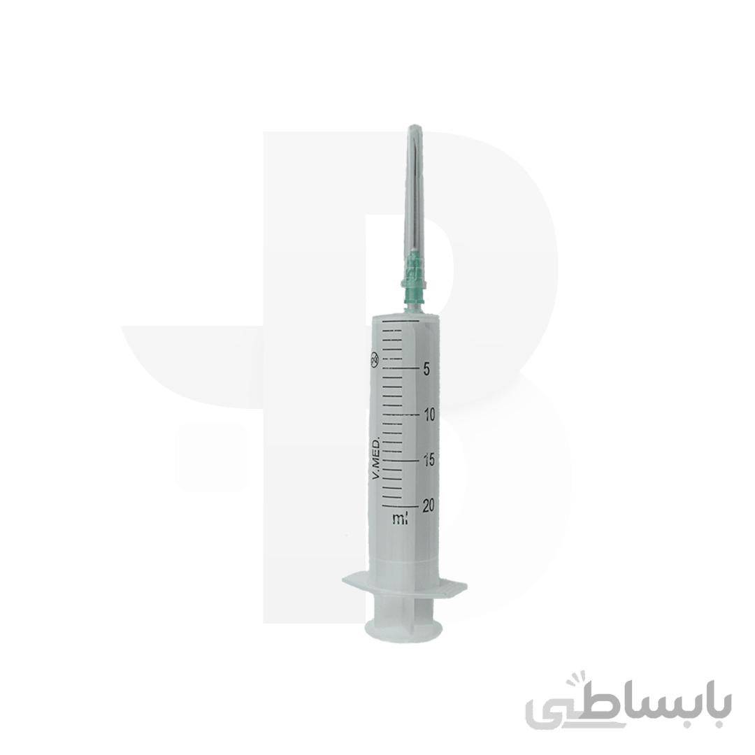 سرنگ ۲۰ سی سی دو تکه لوئر اسلیپ ورید