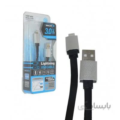 کابل شارژ USB به لایتنینگ اسکار مدل C-801 طول ۱ متر