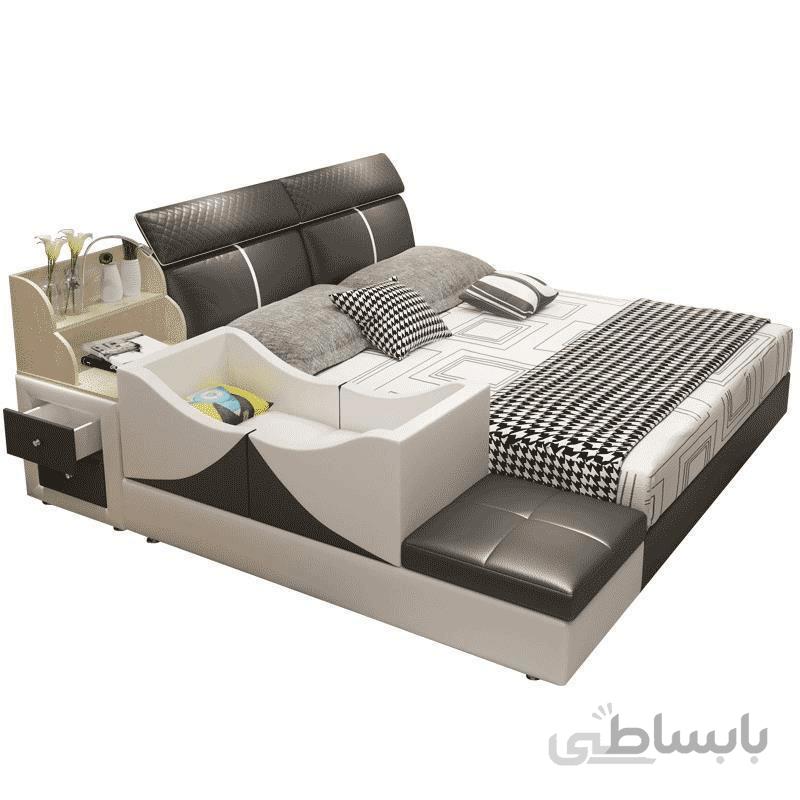 تخت خواب هوشمند و آپشنال نابی تک - مدل کارول