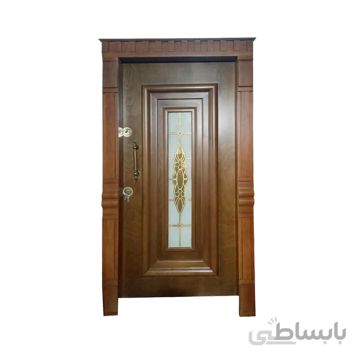 درب ضد سرقت ونی گلس با روکوب 105 210 چپ بازشو