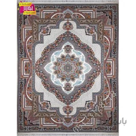 فرش ماشینی آرا مشهد طرح 25592 کرم