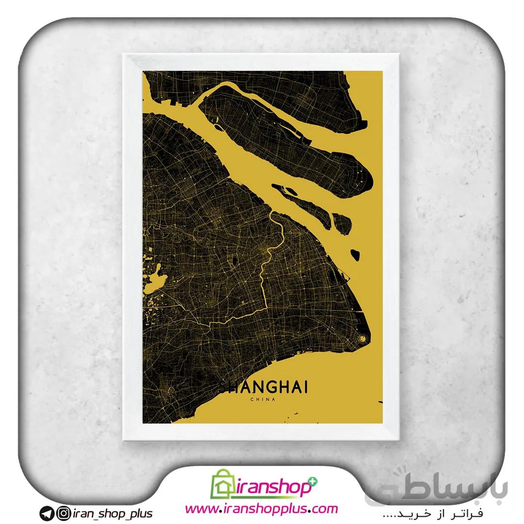 تابلو نقشه شهر شانگهای با تم Goldies Maps
