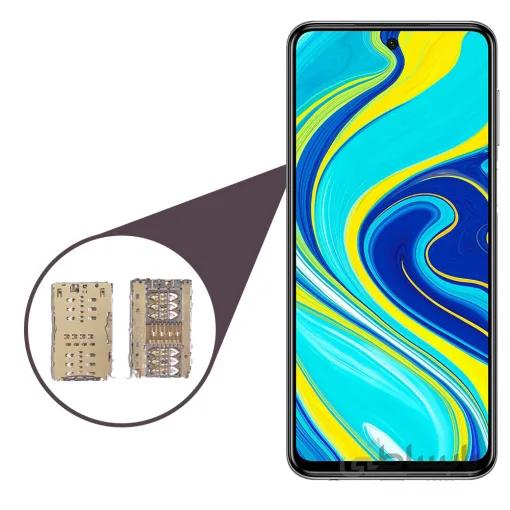 کانکتور سیمکارت مناسب برای گوشی موبایل Xiaomi Redmi note 9S ا کانکتور سیمکارت مناسب برای گوشی شیائومی Redmi Note 9S