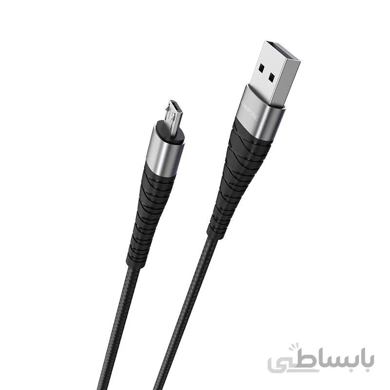کابل تبدیل USB به microUSB بروفون مدل BX32 طول ۱ متر