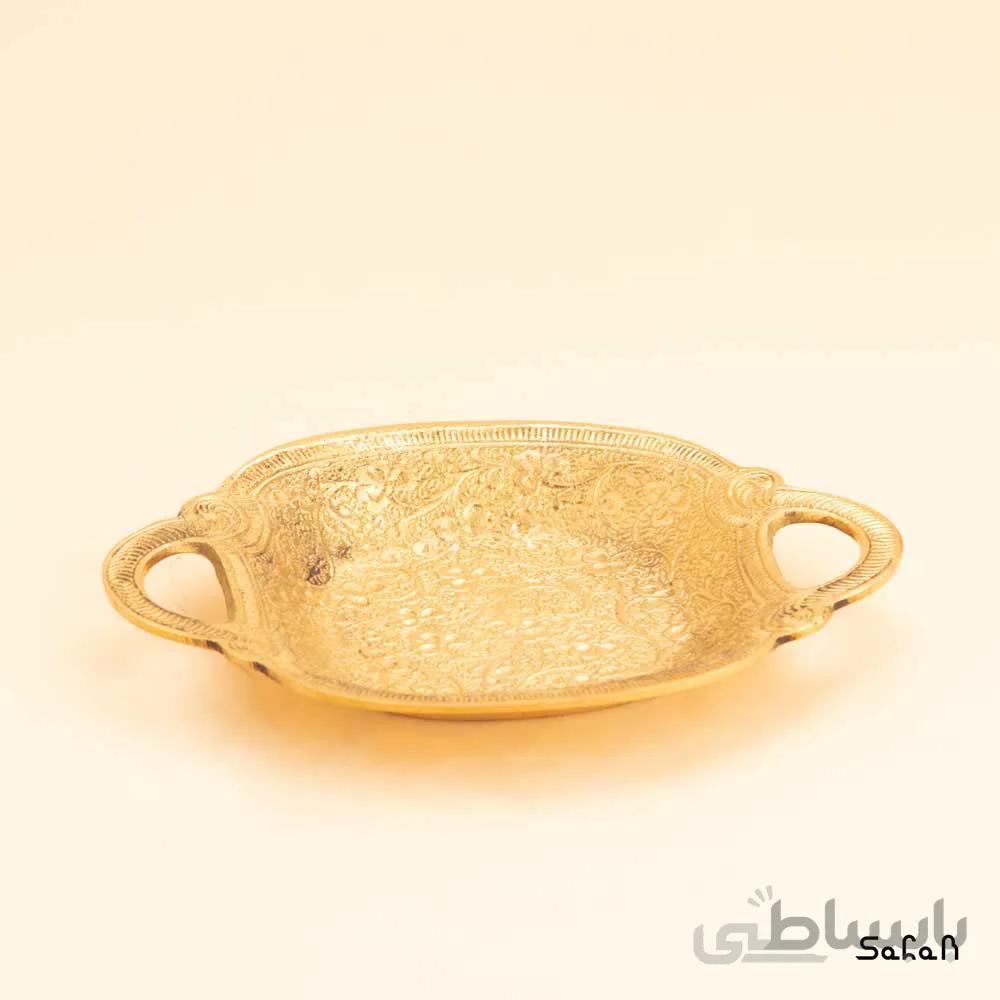 اردو خوری برنجی طلایی دسته دار مدل ریوا