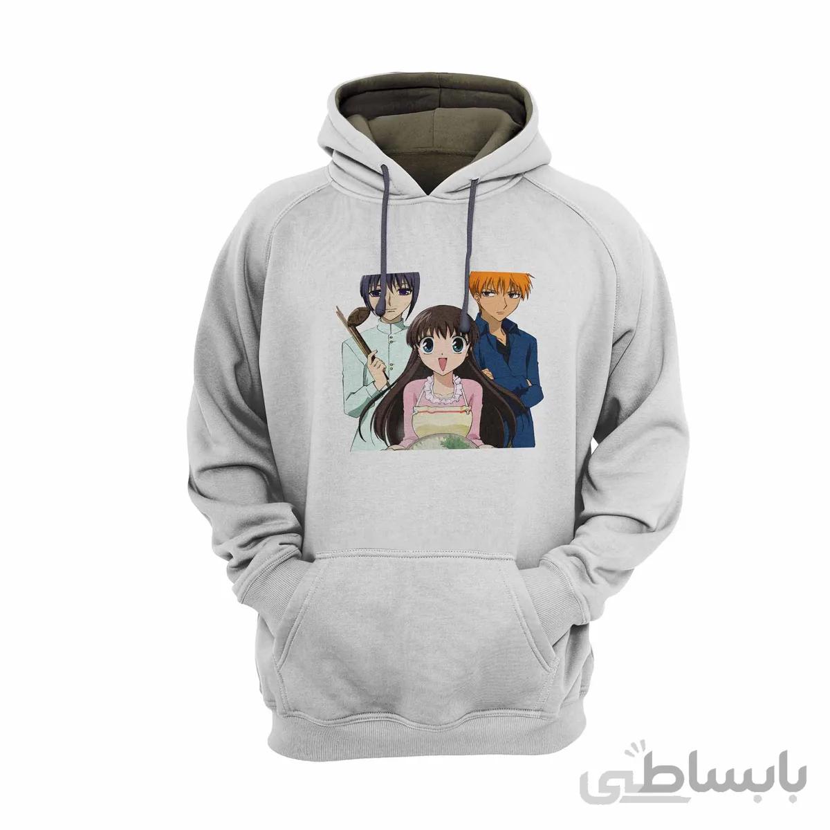 هودی سفید طرح انیمه فروتس بسکت (سبد میوه) Fruits Basket کد KCT10456 کد 285148