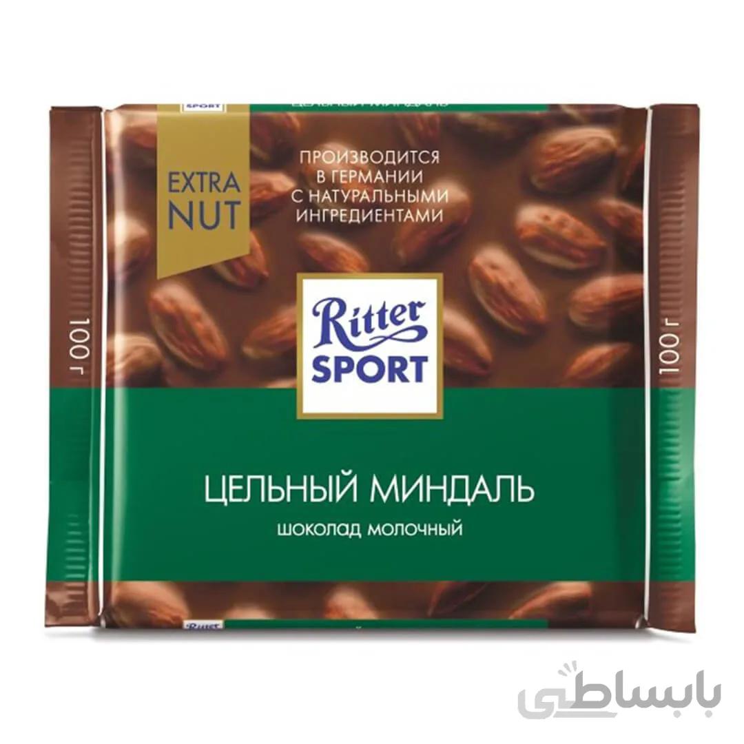 شکلات ریتر اسپرت بادام اکسترا سبز 100 گرمی Ritter Sport