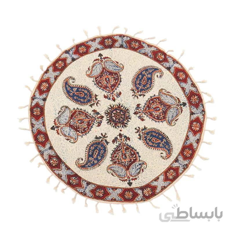 رومیزی قلمکار گرد سنتی سایز 60 سانتی متر کد s51