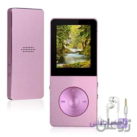 Mp3 Player Widon 8GB Music Player Built-in Speaker HiFi Shuffle A-B Playback Bookmark Variable Speed Metal Body FM Radio Voice Recorder Gift for Kids Language Learning Pink3