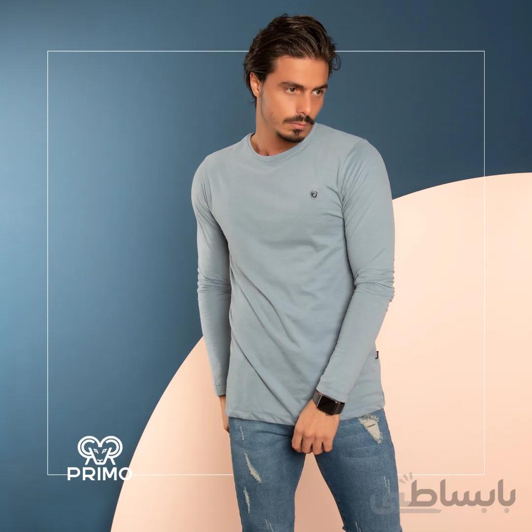 تیشرت پنبه مردانه مدل آستین بلند 513202
