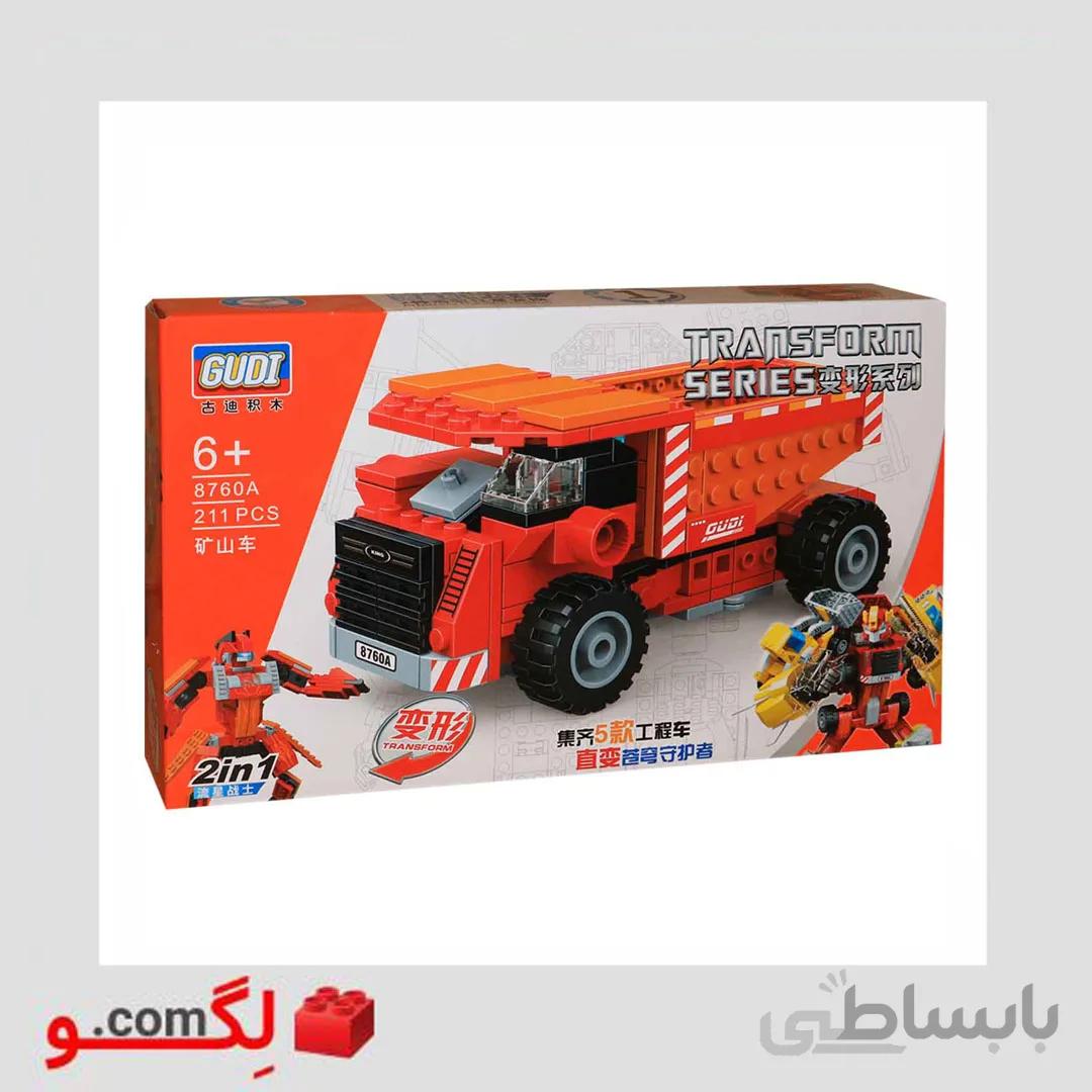 لگو کامیون تبدیل شونده برند Gudi آیتم ۸۷۶۰A