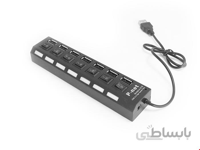 هاب usb 2.0 هفت پورت پی نت مدل p 216