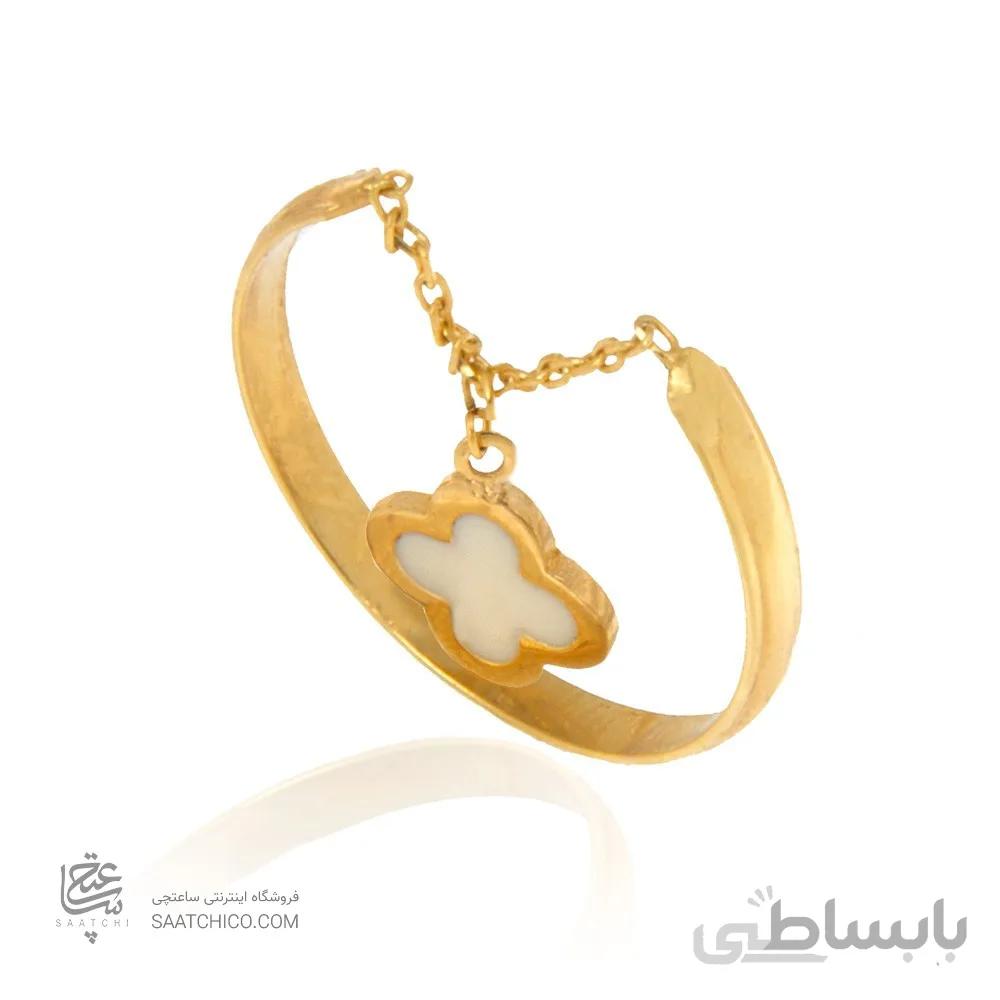 انگشتر طلا زنانه با آویز طرح ونکلیف کد CR338