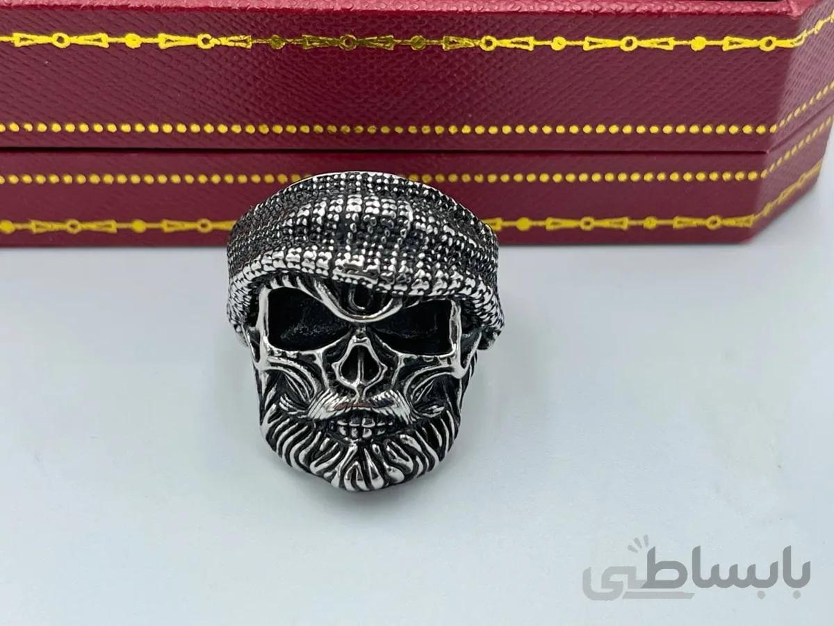 انگشتر جمجمه خاص نقره ای
