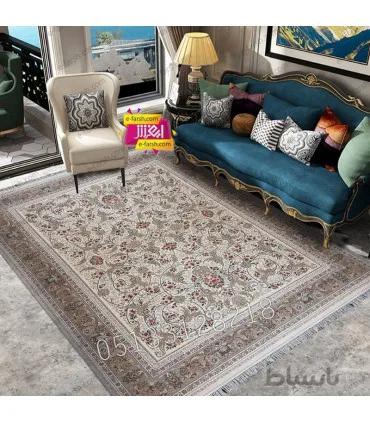 فرش ماشینی آرا مشهد طرح 25597 کرم بژ