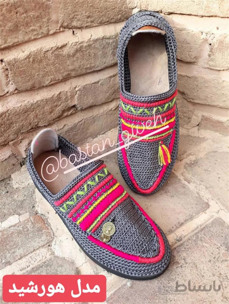 گیوه زیره ابری با تزیین سوزندوزی ا giveh with embroidery decoration