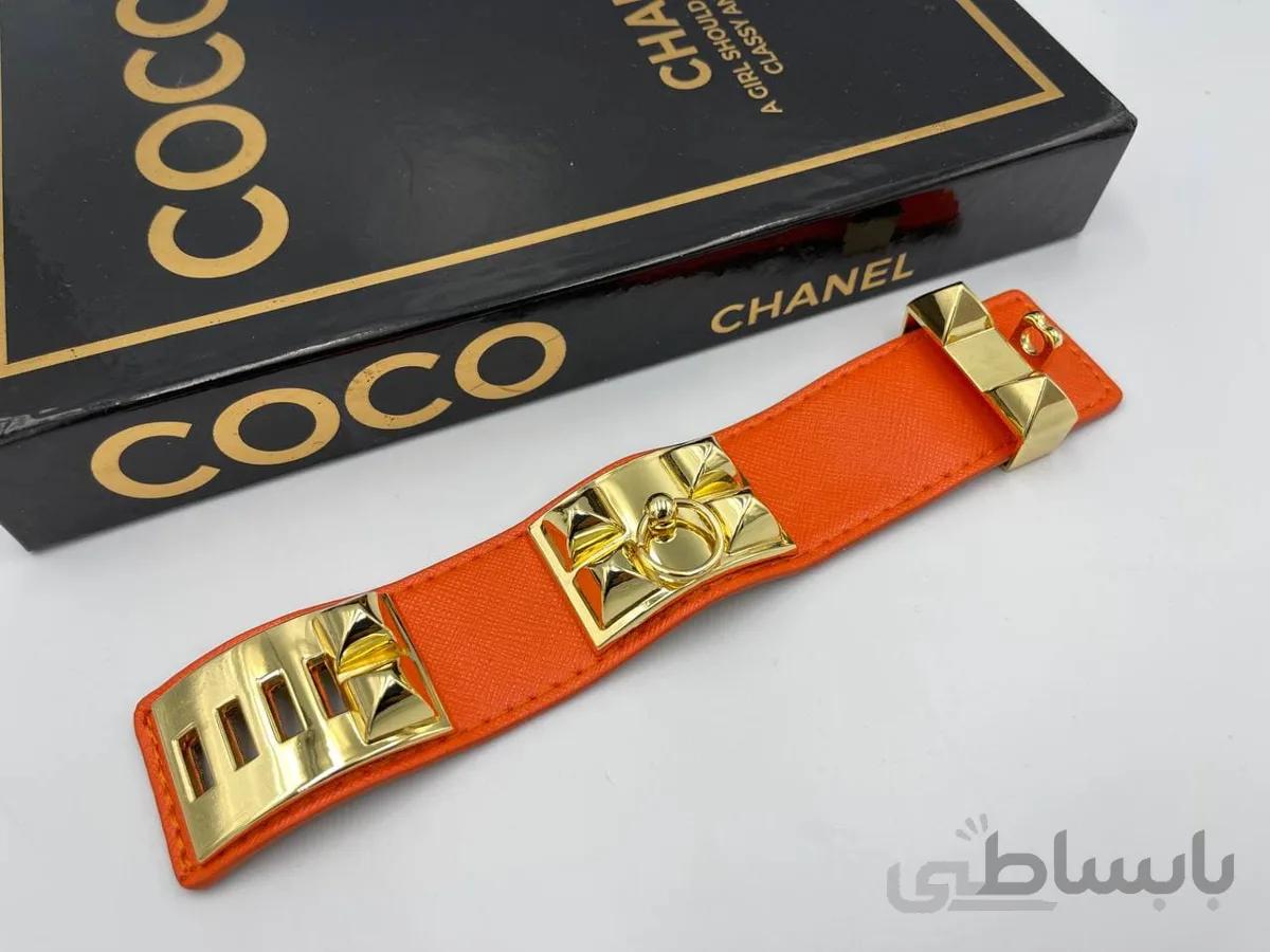 دستبند هرمس نارنجی پهن
