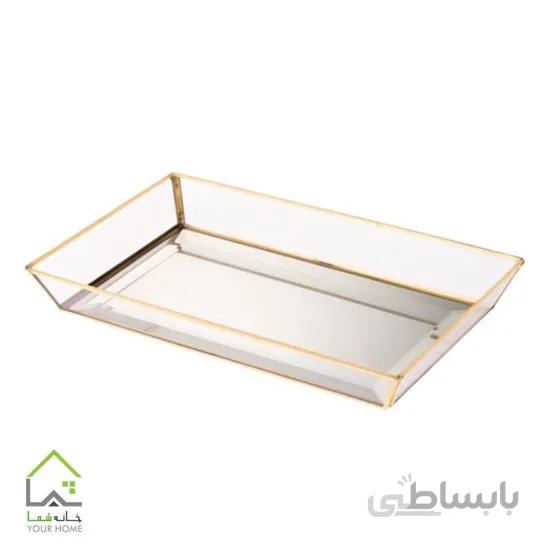 سینی پذیرایی ذوزنقه ای کف آینه