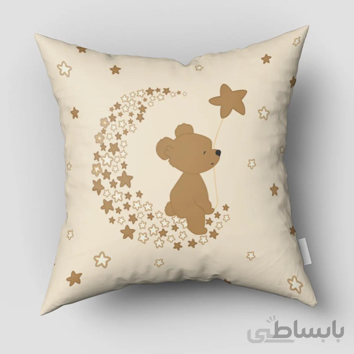 کوسن چاپی کودکانه طرح خرسی CS-1293