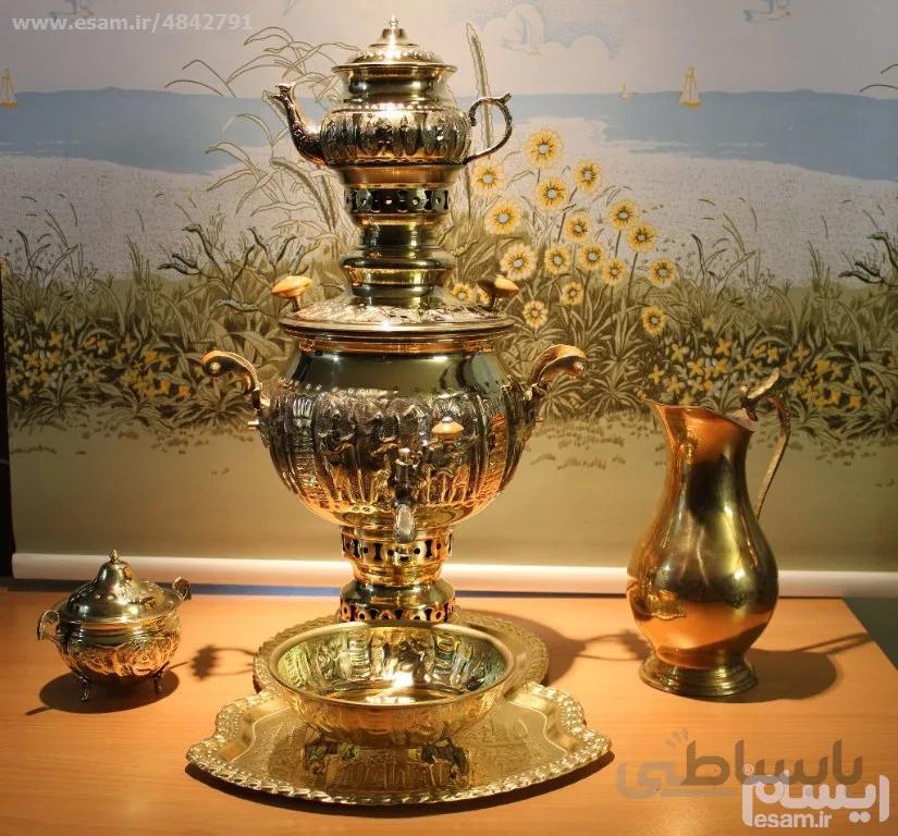 ست کامل سماور برنجی سه لیتری